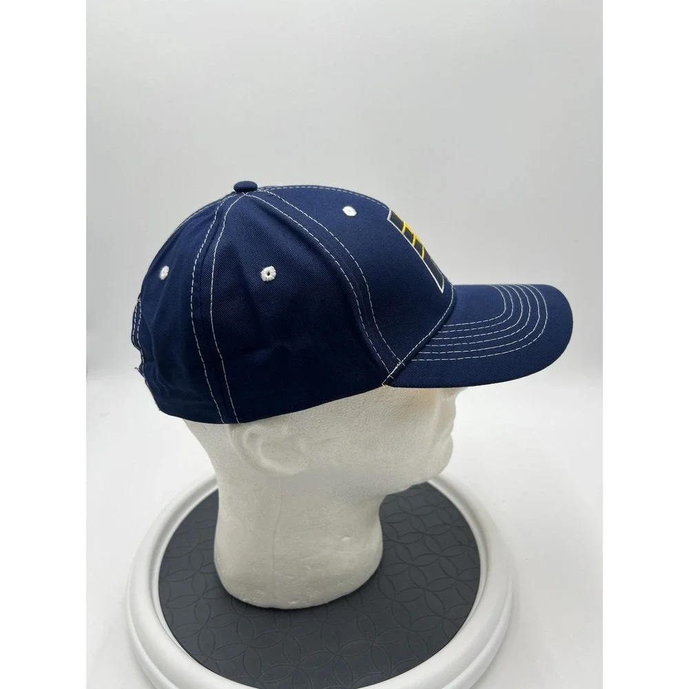 Indiana Pacers Snapback Hat Blue Yellow Contrast‎ Stitch Adjustable NBA Cap